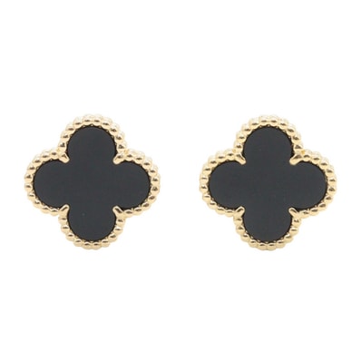ヴァンクリーフ&アーペル Van Cleef & Arpels ヴィンテージアルハンブラ ピアス オニキス ピアス ジュエリー K18(イエローゴールド) オニキス レディース ゴールド系 / ブラック系 VCARA44200 【中古】