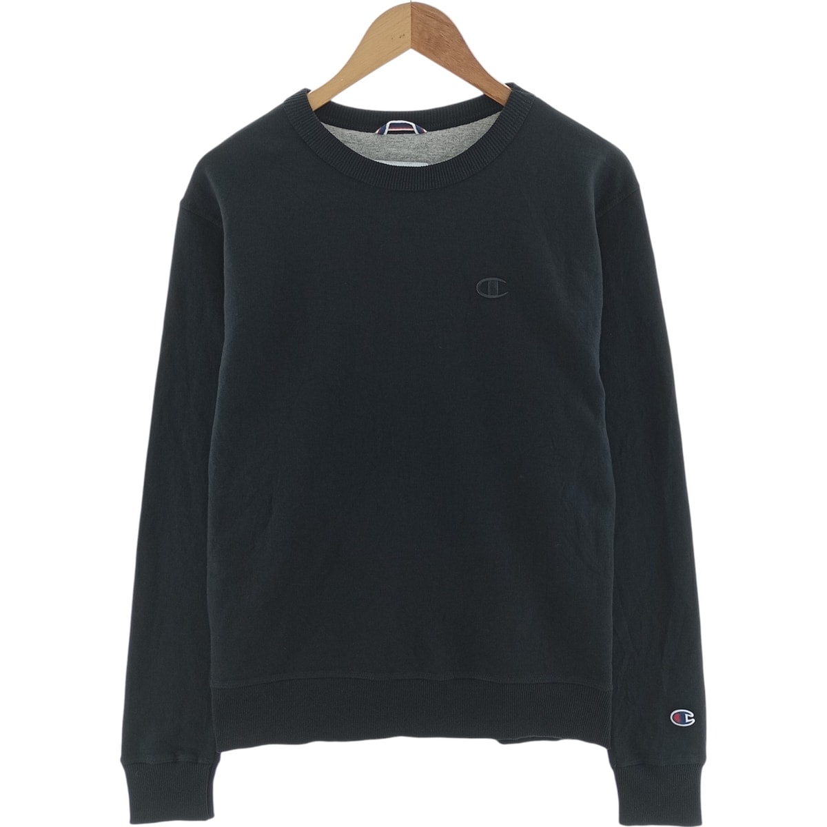 古着 チャンピオン Champion AUTHENTIC ATHLETICWEAR ワンポイントロゴスウェットシャツ トレーナー メンズS相当/eaa417022