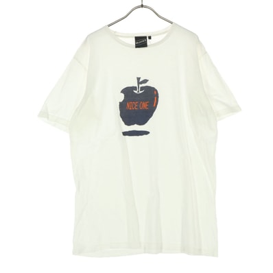 BEAMS ビームス フロントプリント リンゴ 半袖 Tシャツ L ホワイト