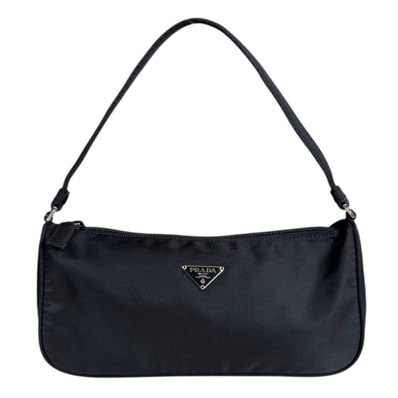 プラダ アクセサリーポーチ ハンドバッグ ナイロン MV633 ブラック レディース PRADA 中古