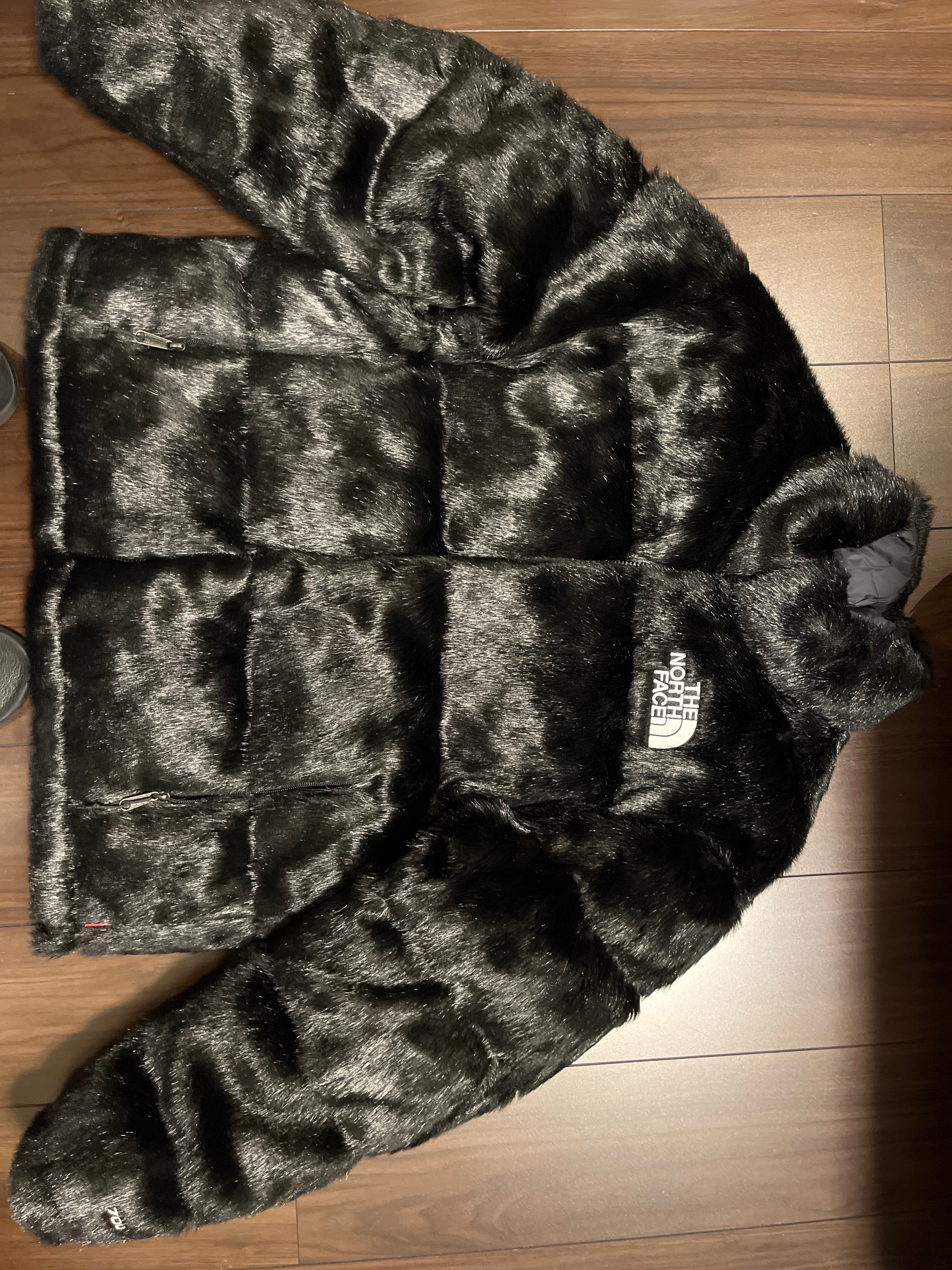 Supreme x The North Face Faux Fur Nuptse Jacket "Black"