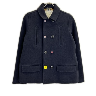 バーバリー 【CHILDREN】8000959 ネイビー Painted button wool Pcoat 160
