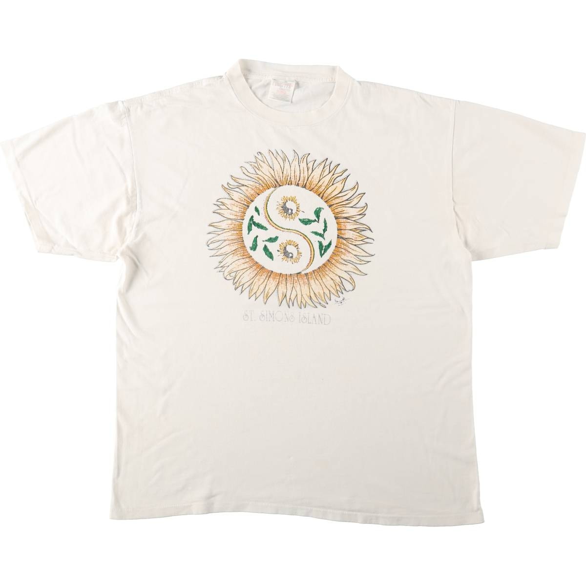 古着 90年代 オニータ ONEITA POWER PRO 花柄 ひまわり柄 スーベニアTシャツ メンズXL相当/eaa674243