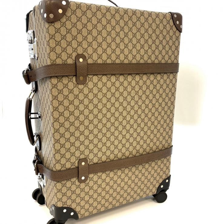 GUCCI×グローブトロッター GGスプリームキャリーバッグ キャリーケース 533621 ミディアムサイズ 78L前後 キャスター付 鑑定済み 正規品 グッチ