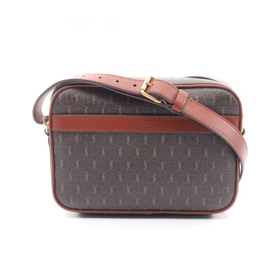 サンローランパリ SAINT LAURENT PARIS モノグラム カメラバッグ ショルダーバッグ バッグ PVCコーティングキャンバス レザー レディース ブラウン系 669957 【中古】