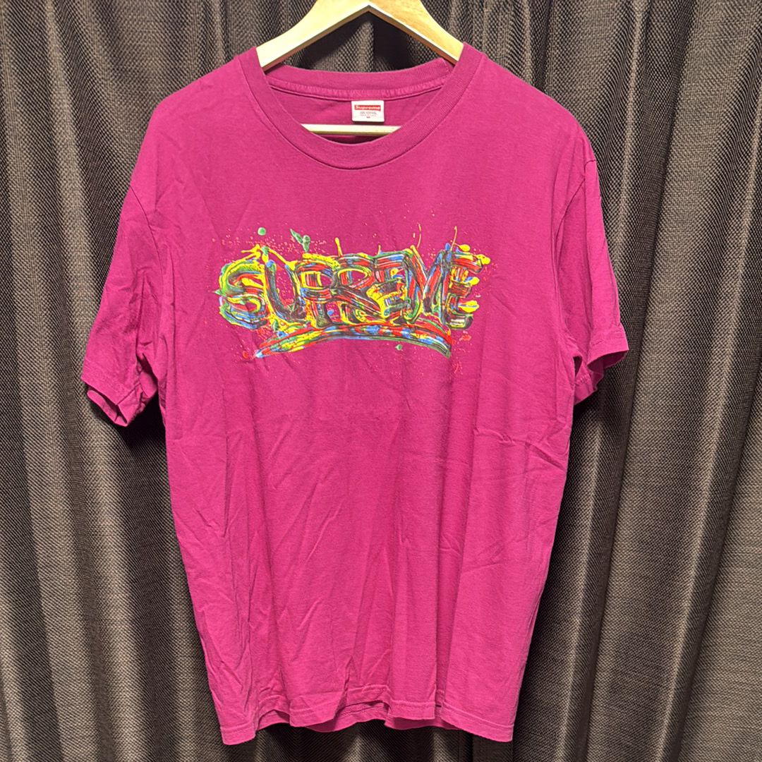 Supreme Paint Logo Tee "Cochineal Red"