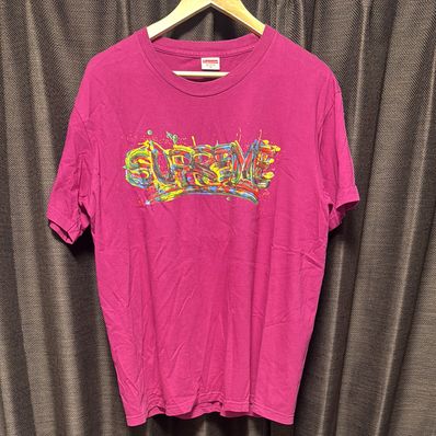 Supreme Paint Logo Tee "Cochineal Red"