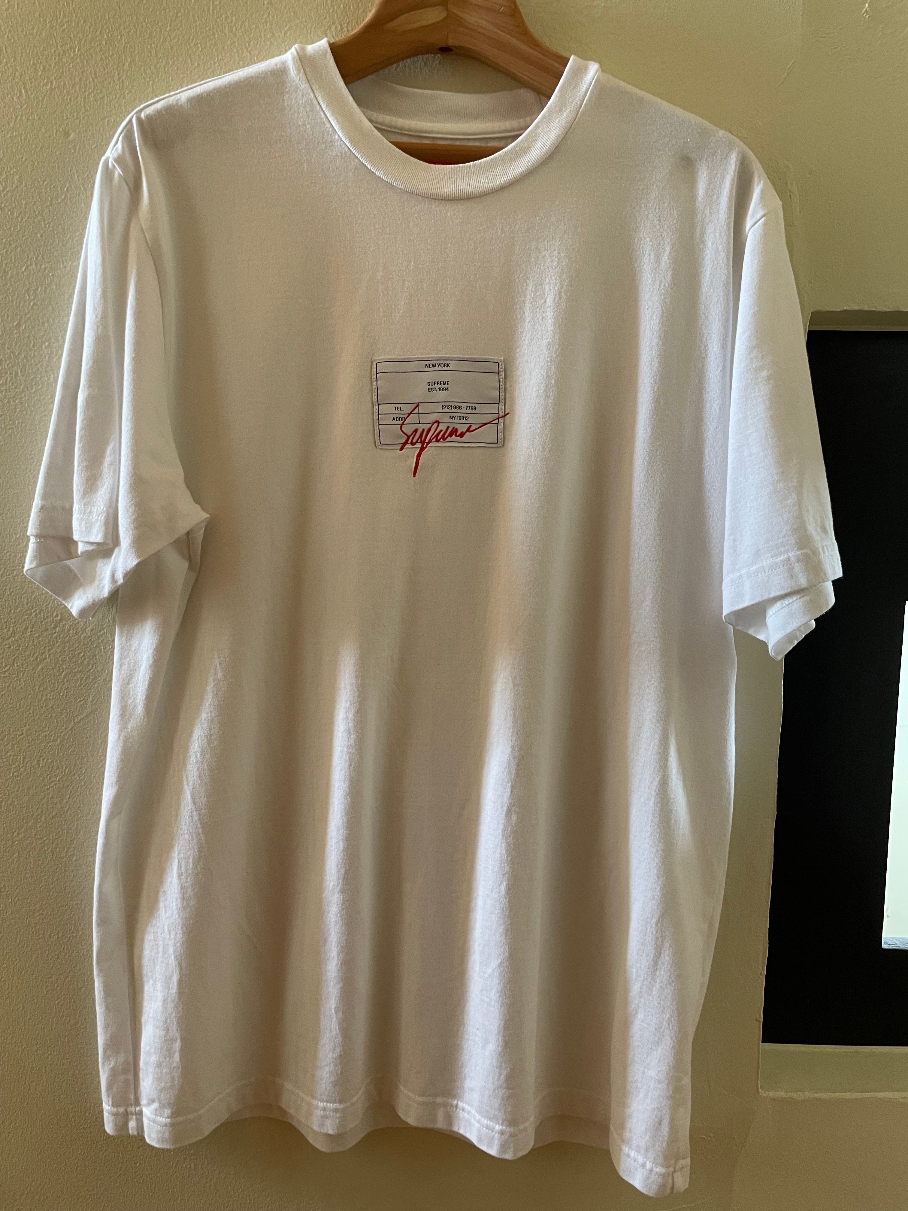 Supreme Signature Label S/S Top "White"