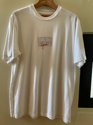 Supreme Signature Label S/S Top "White"
