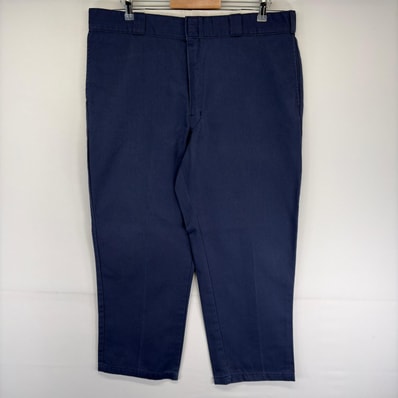 古着 ディッキーズ Dickies パンツ ワークパンツ チノパン スラックス 874 ストレート ジッパーフライ w40 L29 ネイビー系 メンズ