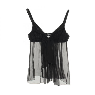 シャネル CHANEL キャミソール 衣料品 トップス コットン レディース ブラック系 P25014W03490 【中古】