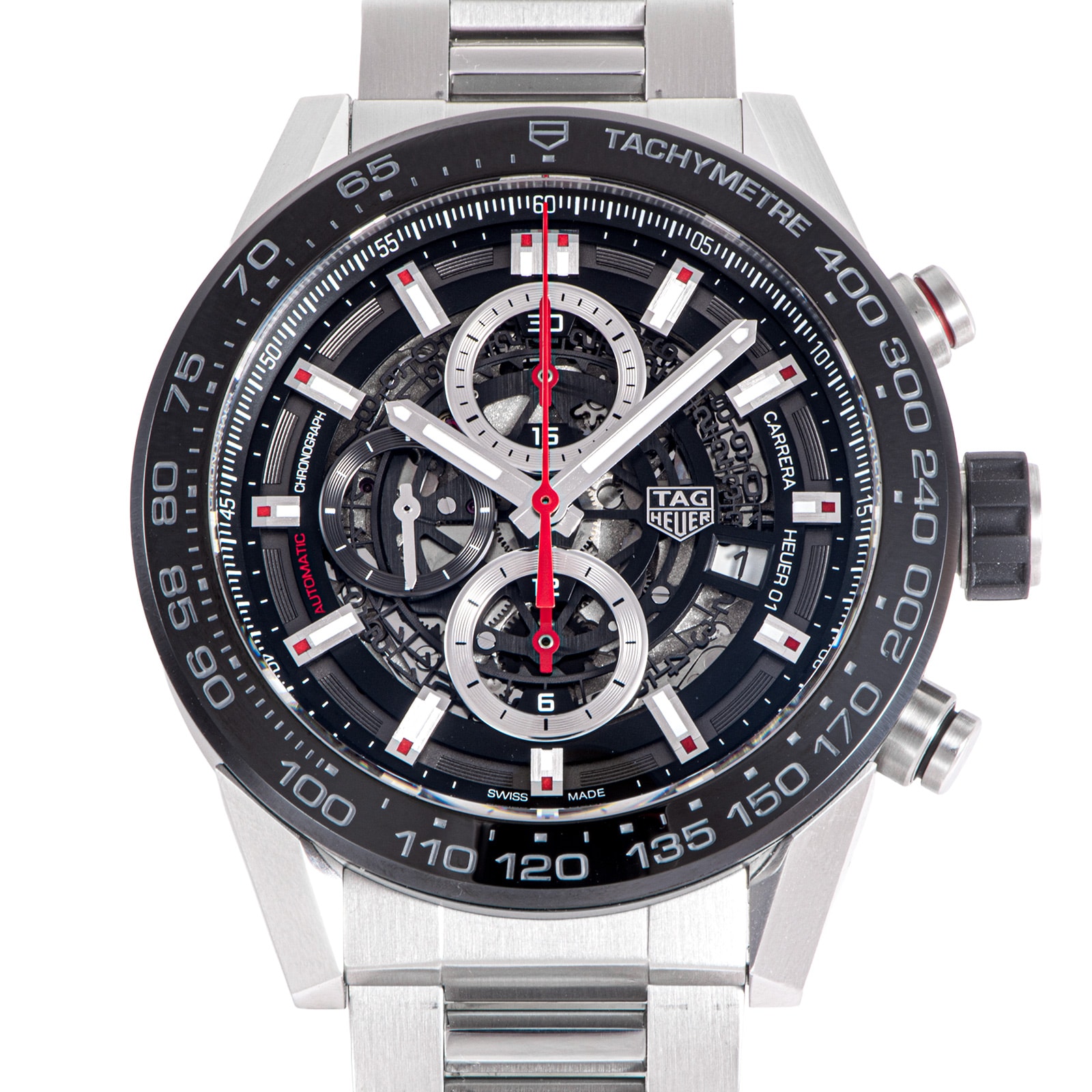 TAG HEUER タグホイヤー カレラ キャリバー ホイヤー01 クロノグラフ CAR2A1W.BA0703 ステンレススチール【中古】