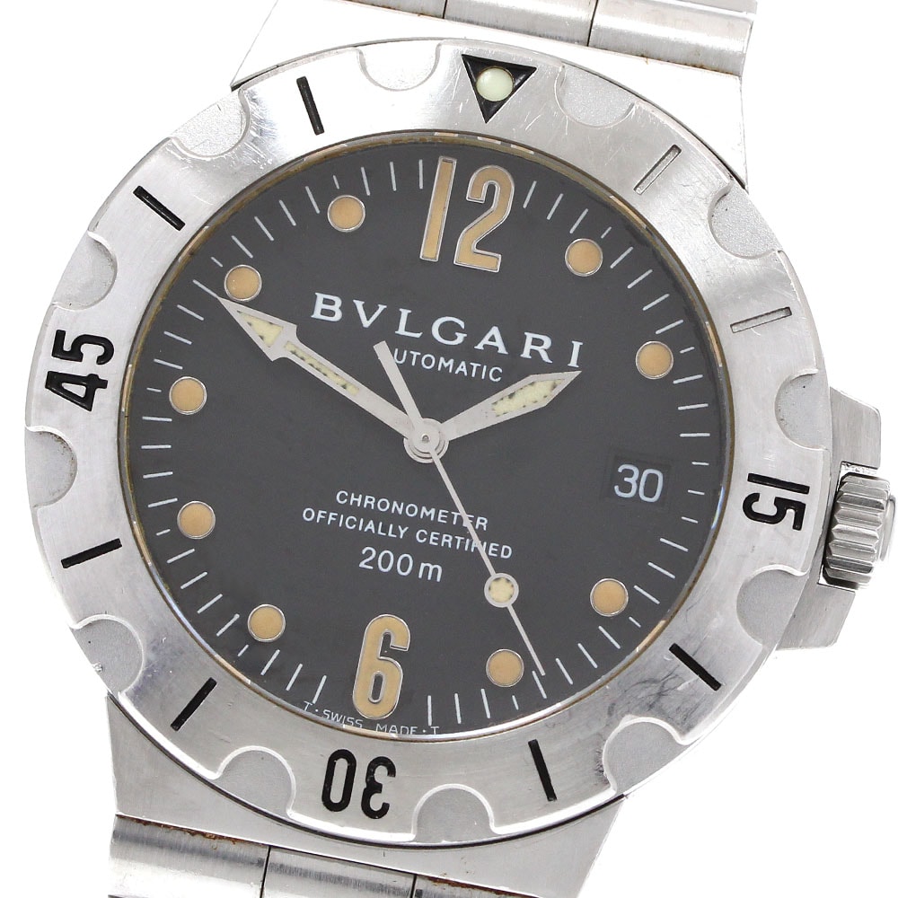 ブルガリ ディアゴノ スクーバ デイト SD38S メンズ 【中古】