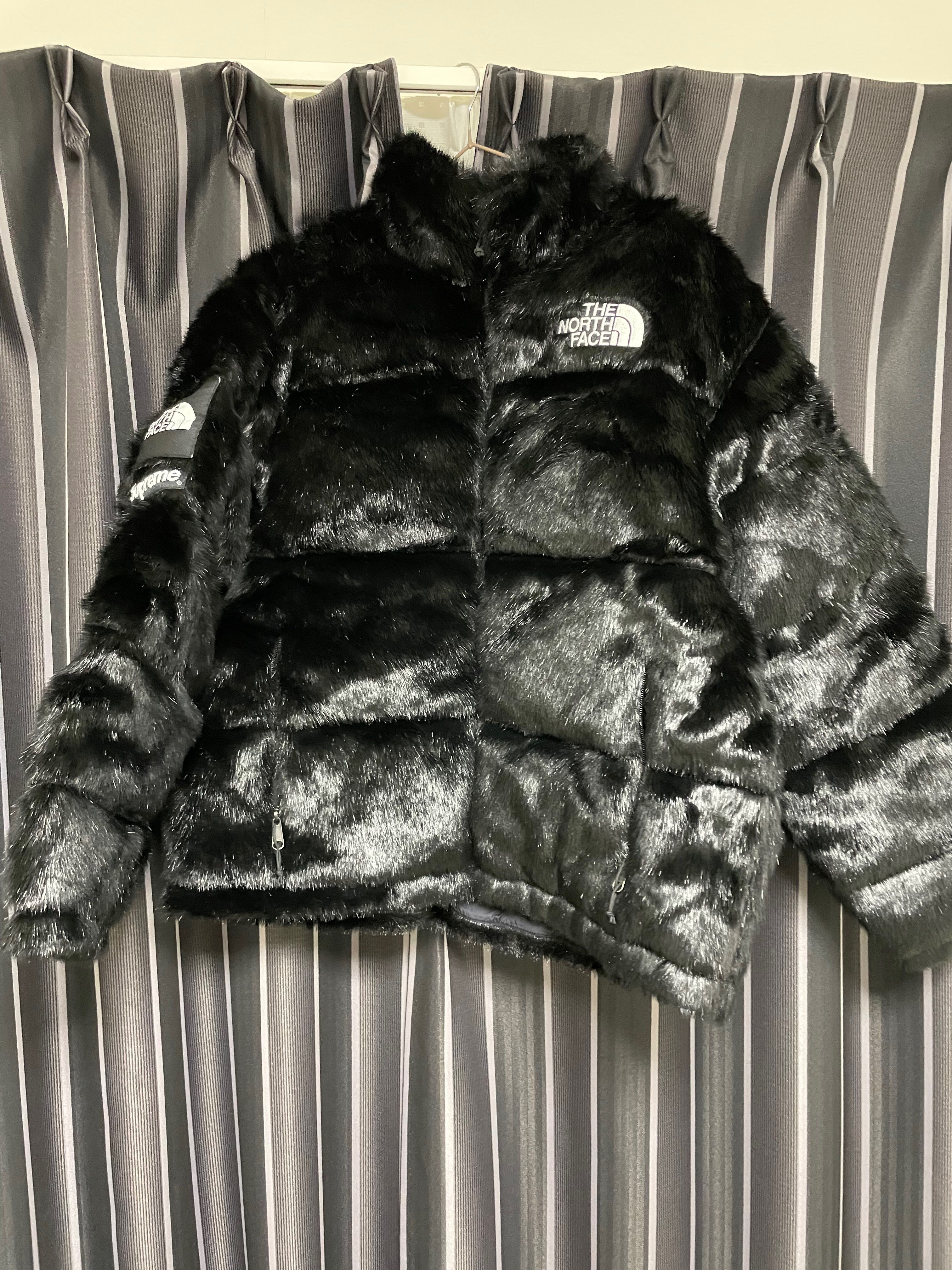 Supreme x The North Face Faux Fur Nuptse Jacket "Black"