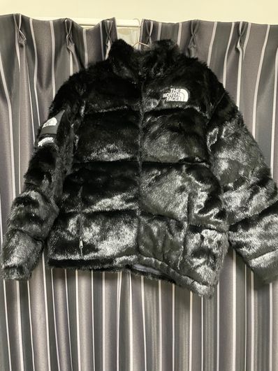 Supreme x The North Face Faux Fur Nuptse Jacket "Black"