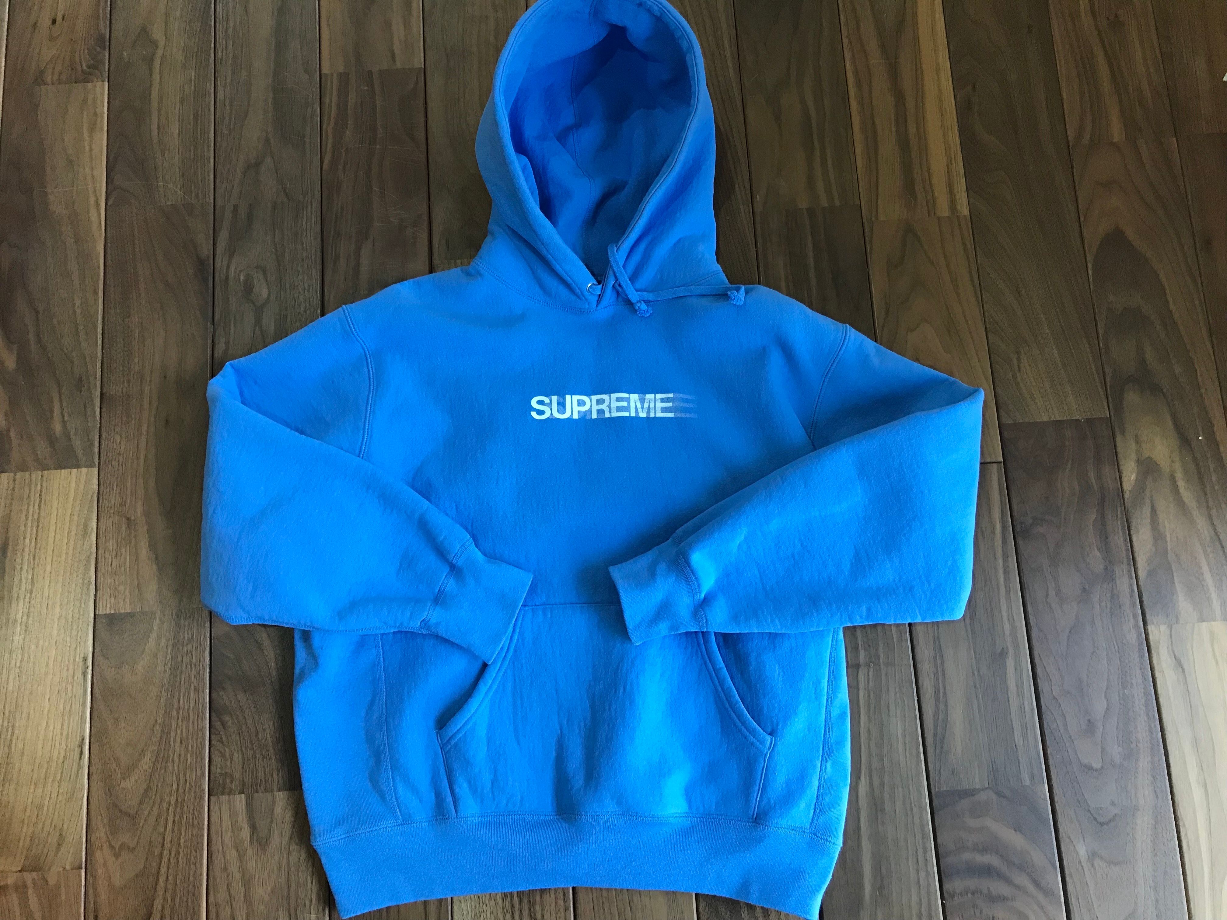 Supreme Motion Logo Hooded Sweatshirt "Light Blue" (23SS)