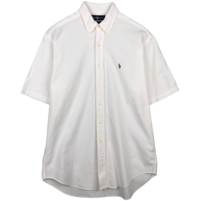 古着 ラルフローレン Ralph Lauren BLAIRE 半袖 ボタンダウンシャツ メンズM相当/eaa641031