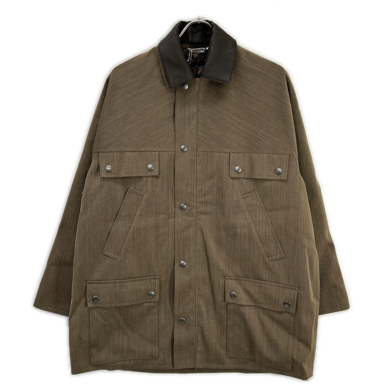 オーラリー 24AW A24AB04YG ブラウン WOOL CAVARLY TWILL LAMINATE HUNTING BLOUSON 0