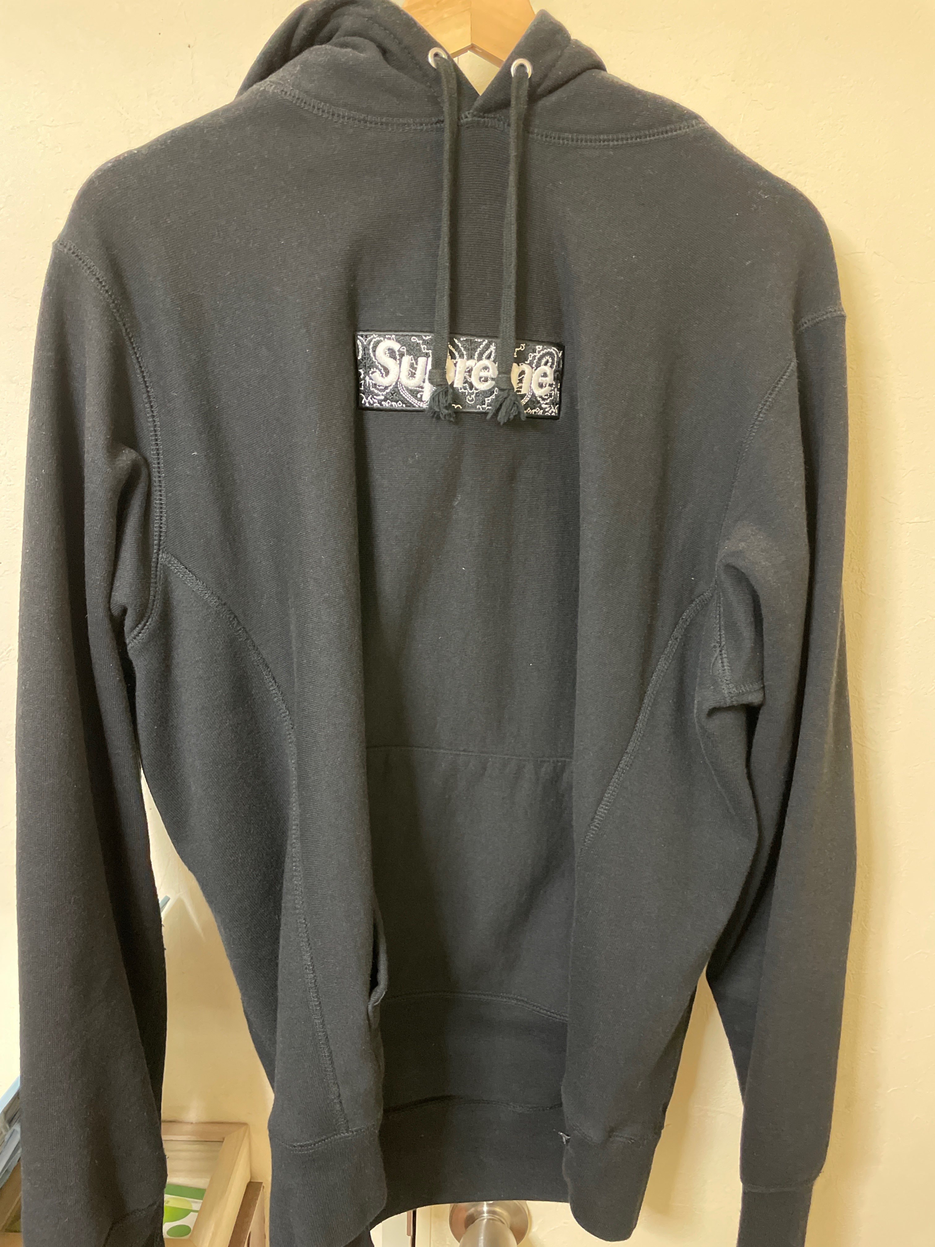 Supreme Bandana Box Logo Hooded Sweatshirt "Black"