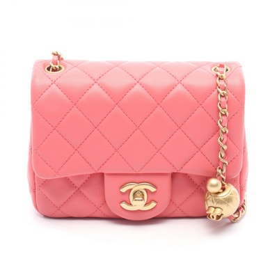 シャネル CHANEL マトラッセ ショルダーバッグ バッグ レザー レディース ピンク系 AS1786 【中古】