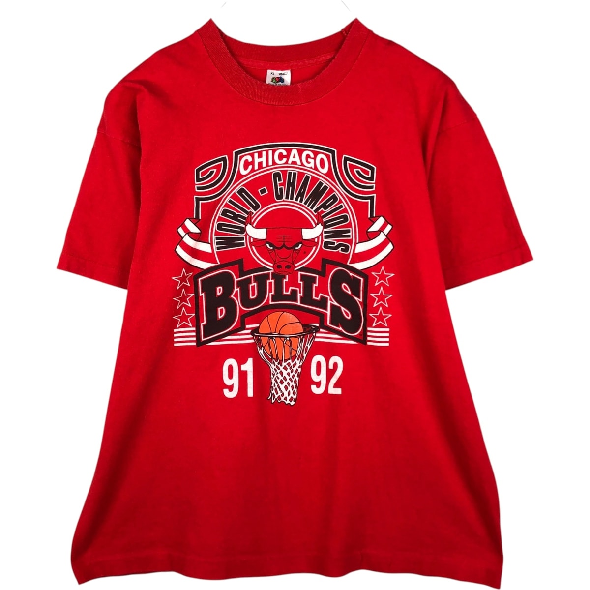 古着 90年代 フルーツオブザルーム FRUIT OF THE LOOM NBA CHICAGOBULLS シカゴブルズ スポーツプリントTシャツ USA製 メンズXL相当 ヴィンテージ/eaa637355