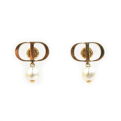 クリスチャンディオール Christian Dior ピアス メタル/フェイクパール ゴールド/ホワイト レディース【中古】 h32151j