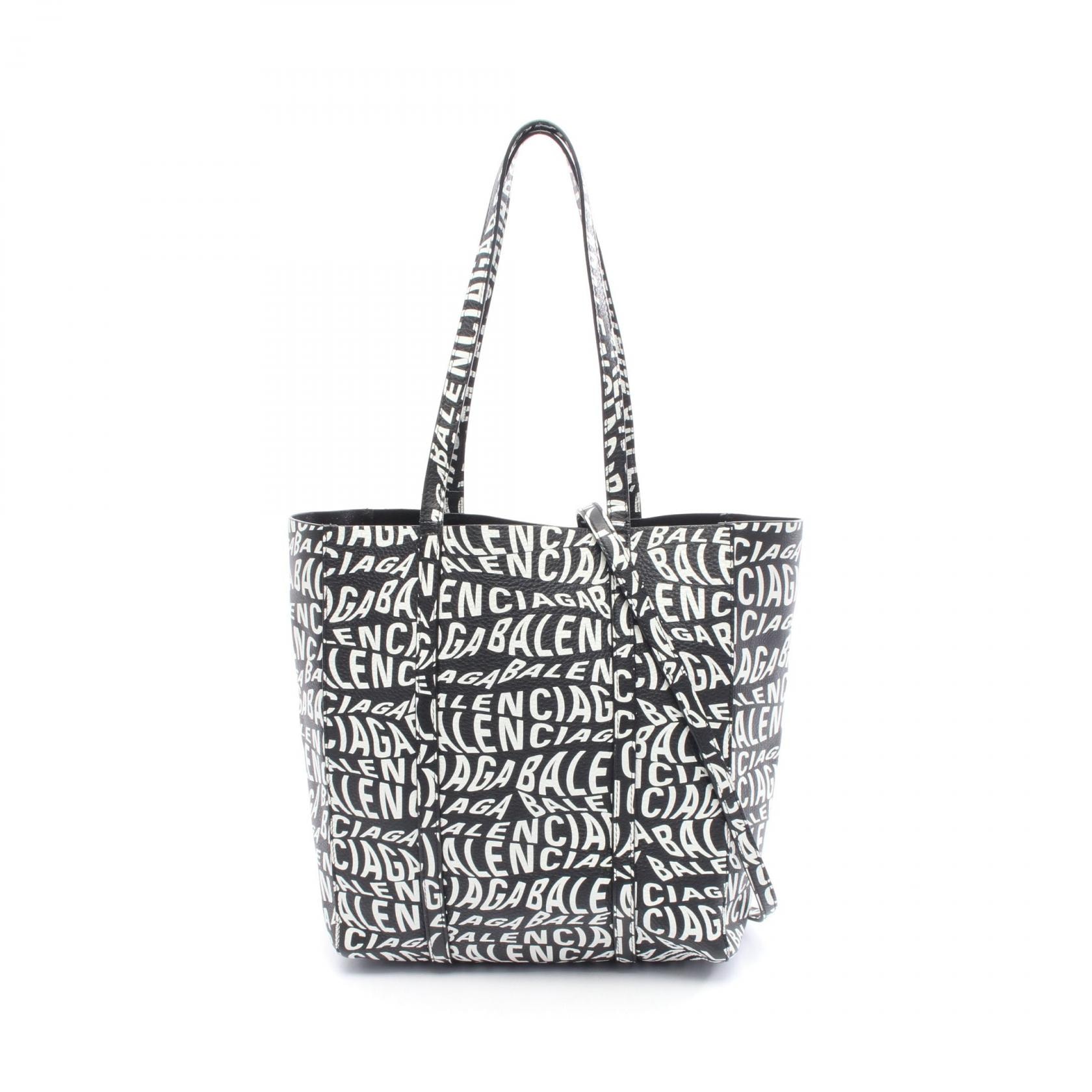 バレンシアガ BALENCIAGA EVERYDAY TOTE XS エブリデイ トート トートバッグ バッグ レザー レディース ブラック系 / ホワイト系 551810 【中古】