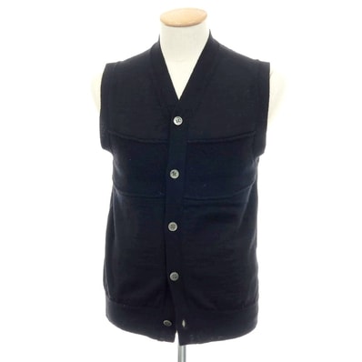 【中古】コムデギャルソン オムドゥ COMME des GARCONS HOMME DEUX 2019年春夏 ウール ニットベスト ブラック【サイズS】【メンズ】