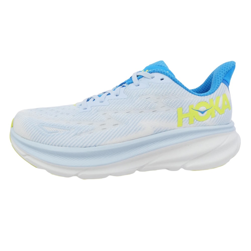 HOKA ONE ONE ホカ オネオネ スニーカー 1132210 クリフトン 9 WD ランニングシューズ スニーカー ライトブルー系 28cm【美品】【中古】