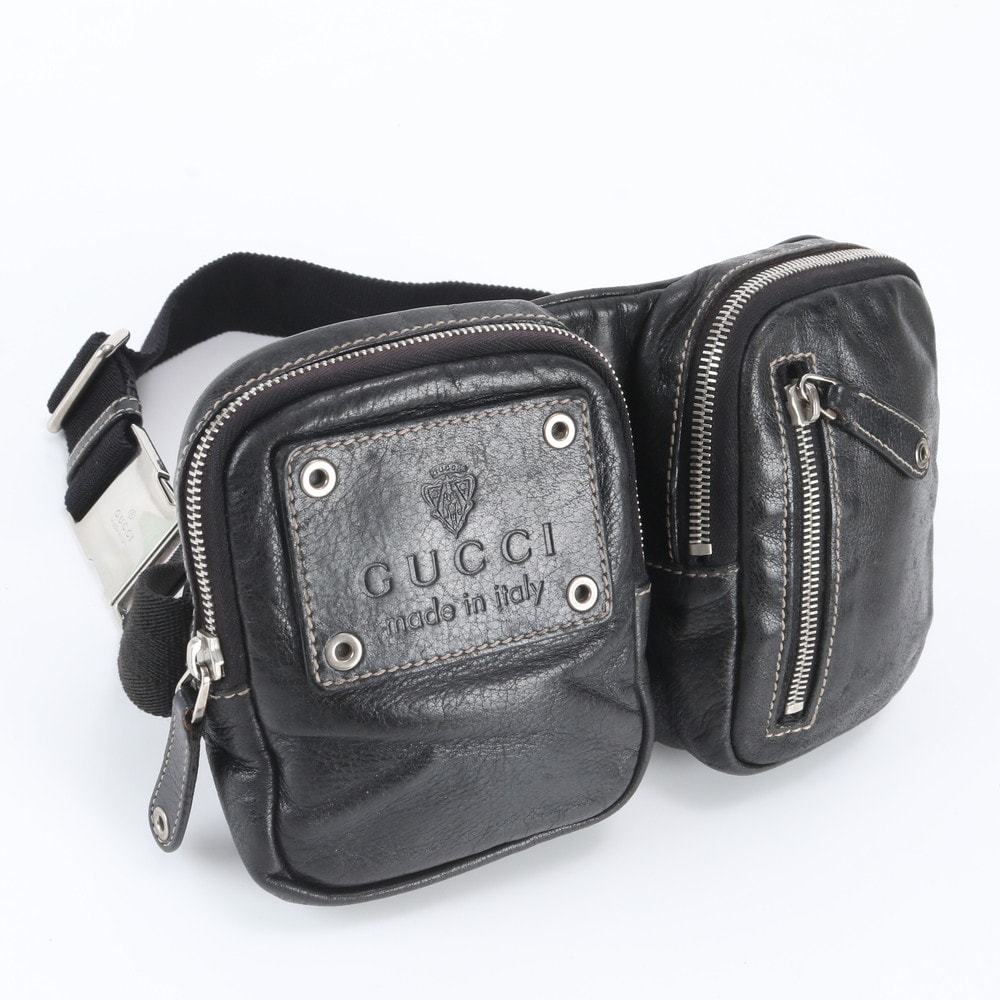 ■美品 グッチ201846 ボディバッグ レザー