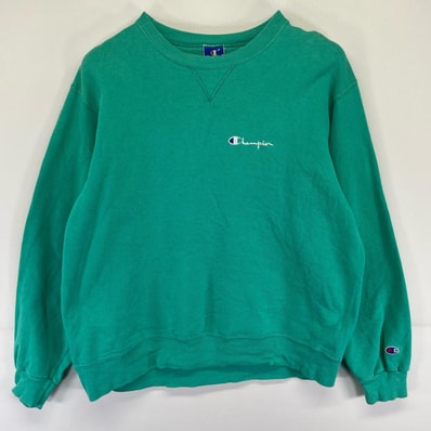 古着 90's/90年代 チャンピオン Champion USA製 スウェット Vガゼット 大きいサイズ リバースウィーブ 2XL グリーン系 メンズ