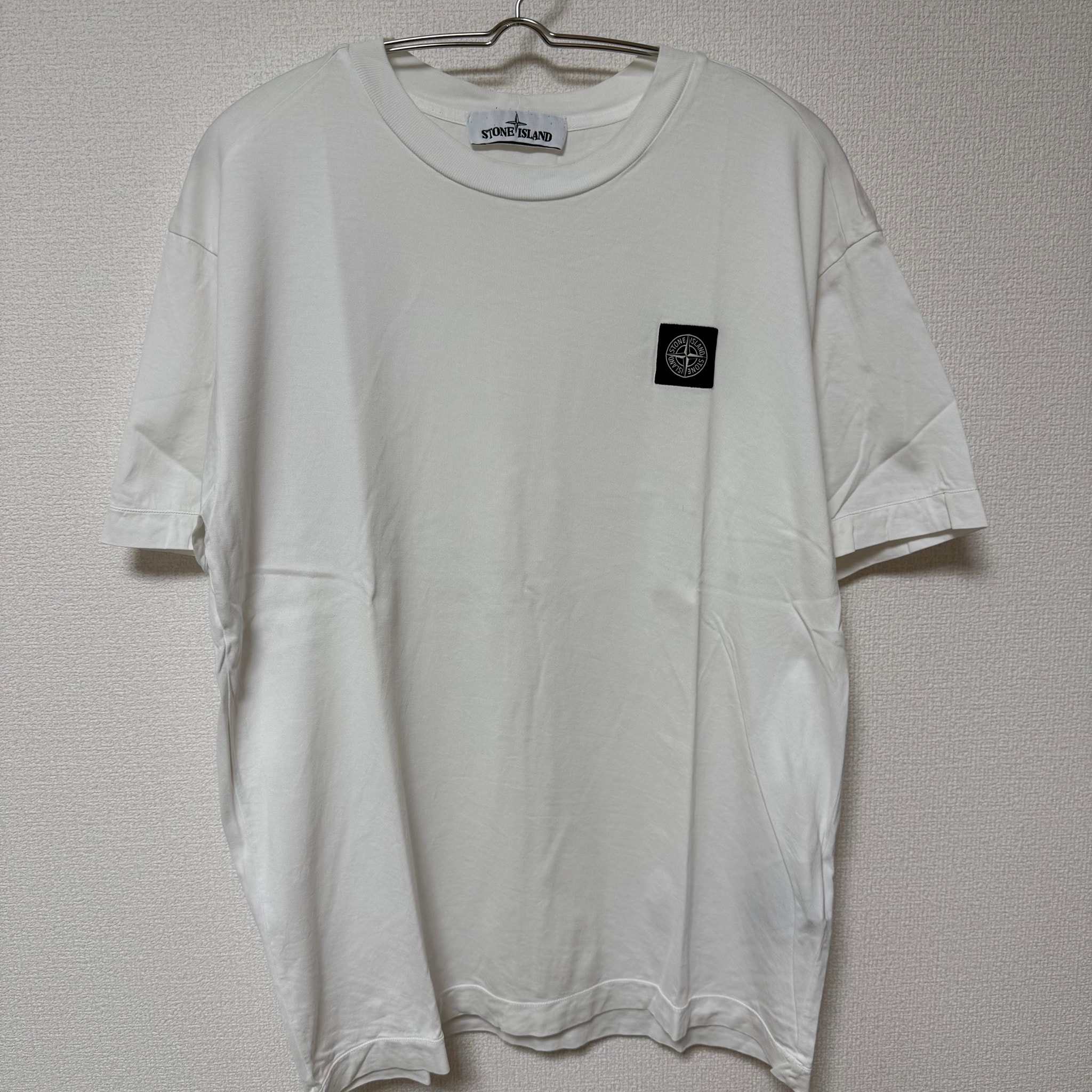 Stone Island Slim Fit Cotton Jersey T-Shirt With Compass Patch "White"