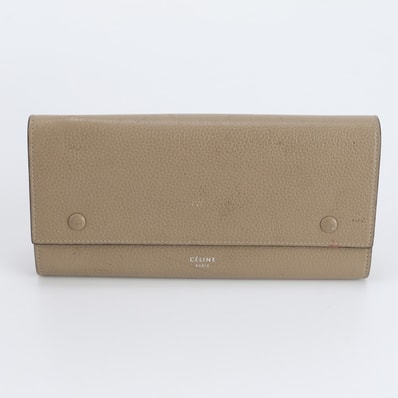 ■美品 セリーヌ ラージフラップ長財布 レザー