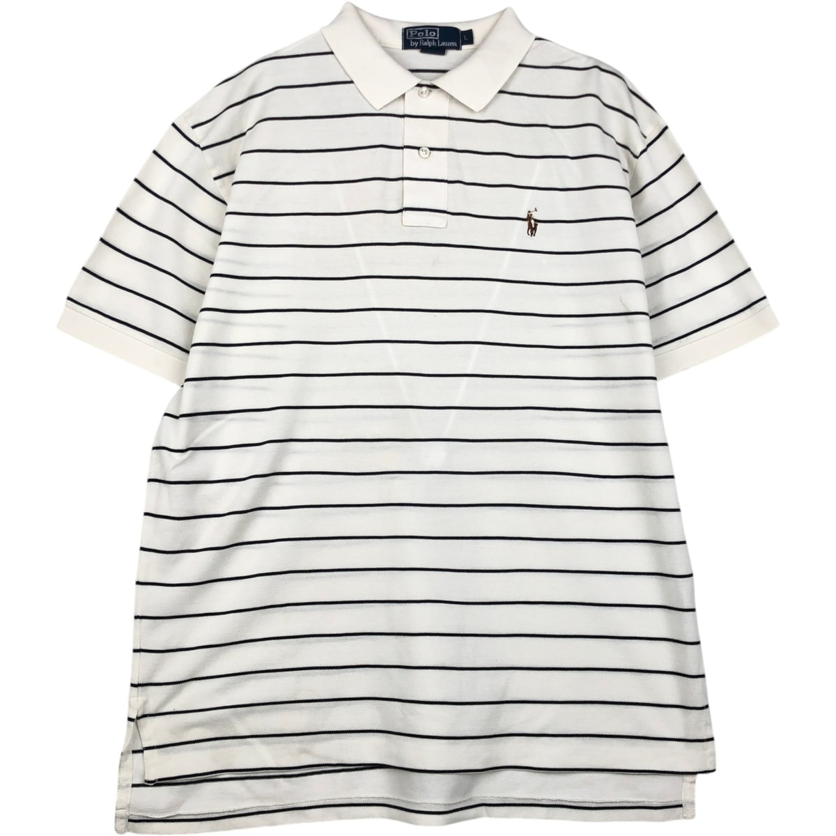 古着 ラルフローレン Ralph Lauren POLO by Ralph Lauren 半袖 ボーダー ポロシャツ メンズL相当/eaa620794