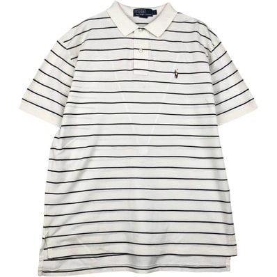 古着 ラルフローレン Ralph Lauren POLO by Ralph Lauren 半袖 ボーダー ポロシャツ メンズL相当/eaa620794