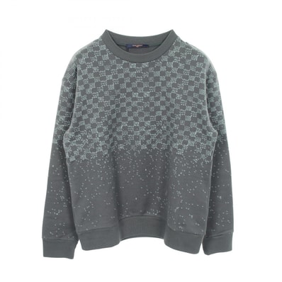 ルイ・ヴィトン LOUIS VUITTON ダミエスプレッドプリンテッド スウェット 衣料品 トップス コットン グレー メンズ グレー系 【中古】