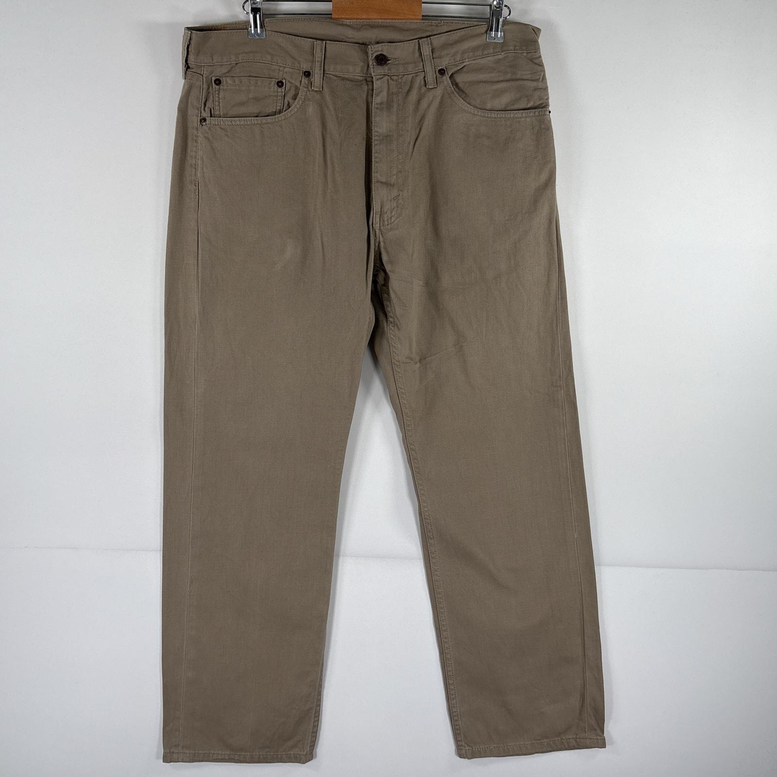 古着 リーバイス Levi's デニムパンツ 505 ストレート ジーパン カラーデニム チノパン 大きいサイズ w38 L30 ベージュ系 メンズ