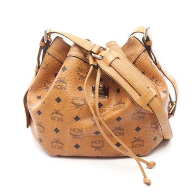 エム・シー・エム MCM ヴィセトス ショルダーバッグ バッグ PVCコーティングキャンバス レザー レディース ブラウン系 【中古】