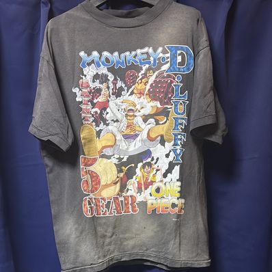 SAINT Mxxxxxx x ONE PIECE OP_SS T-Shirt/Luffy "Black"