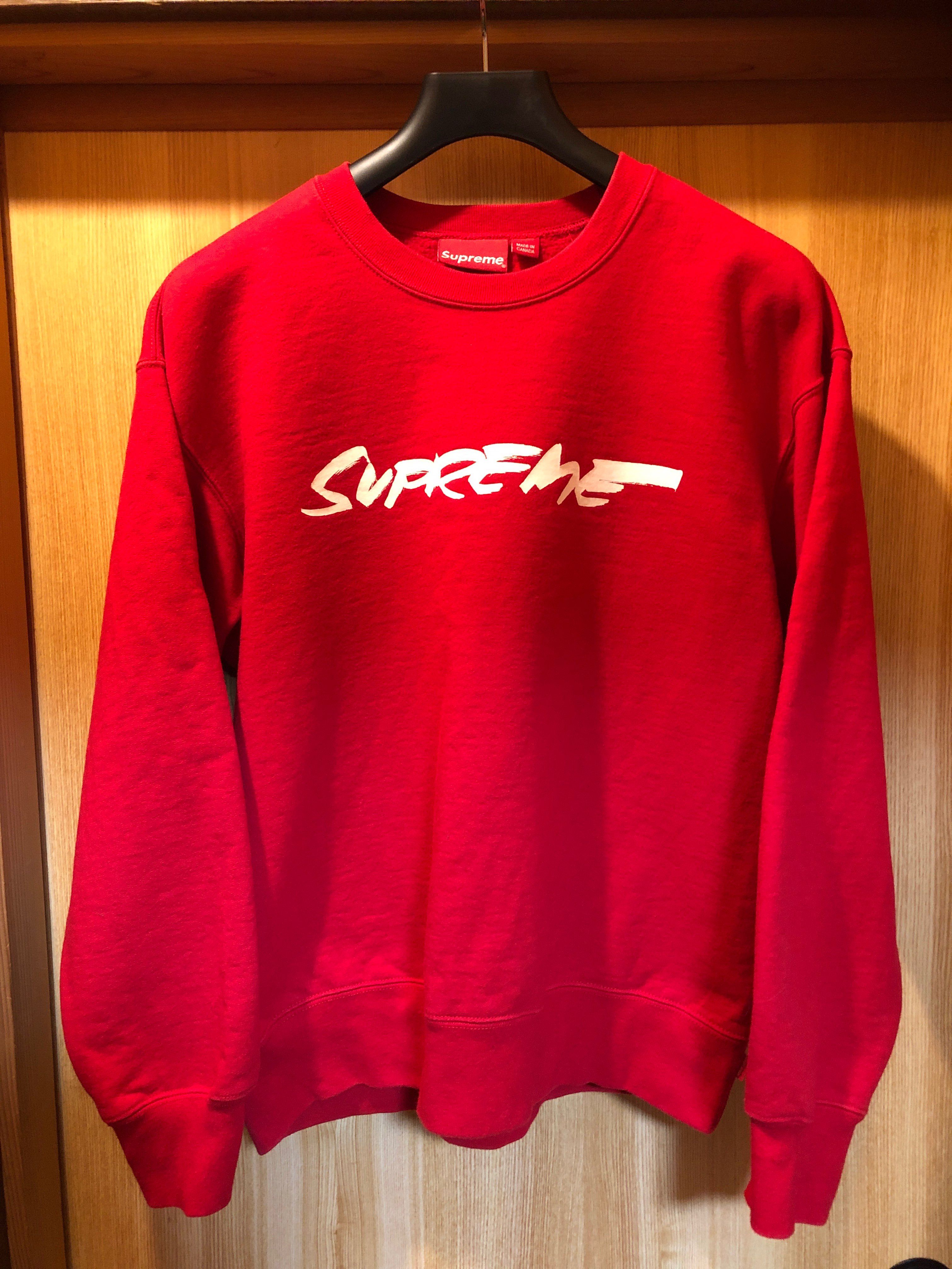 Supreme Futura Logo Crewneck "Red"