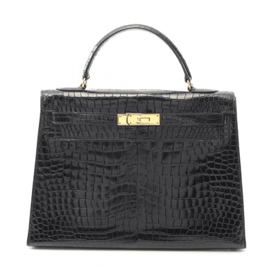 エルメス HERMES ケリー32 ハンドバッグ バッグ ポロサス ポロサス ○K刻印(1981年製造) レディース ブラック系 【中古】