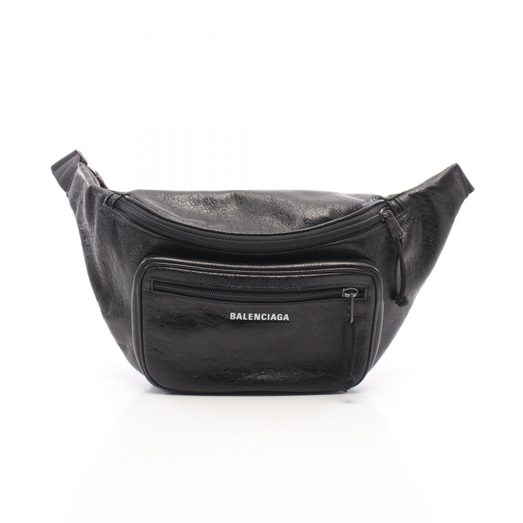 バレンシアガ BALENCIAGA エクスプローラー ベルトパック グラフィティ ウエストバッグ ボディバッグ バッグ レザー レディース ブラック系 529550 【中古】