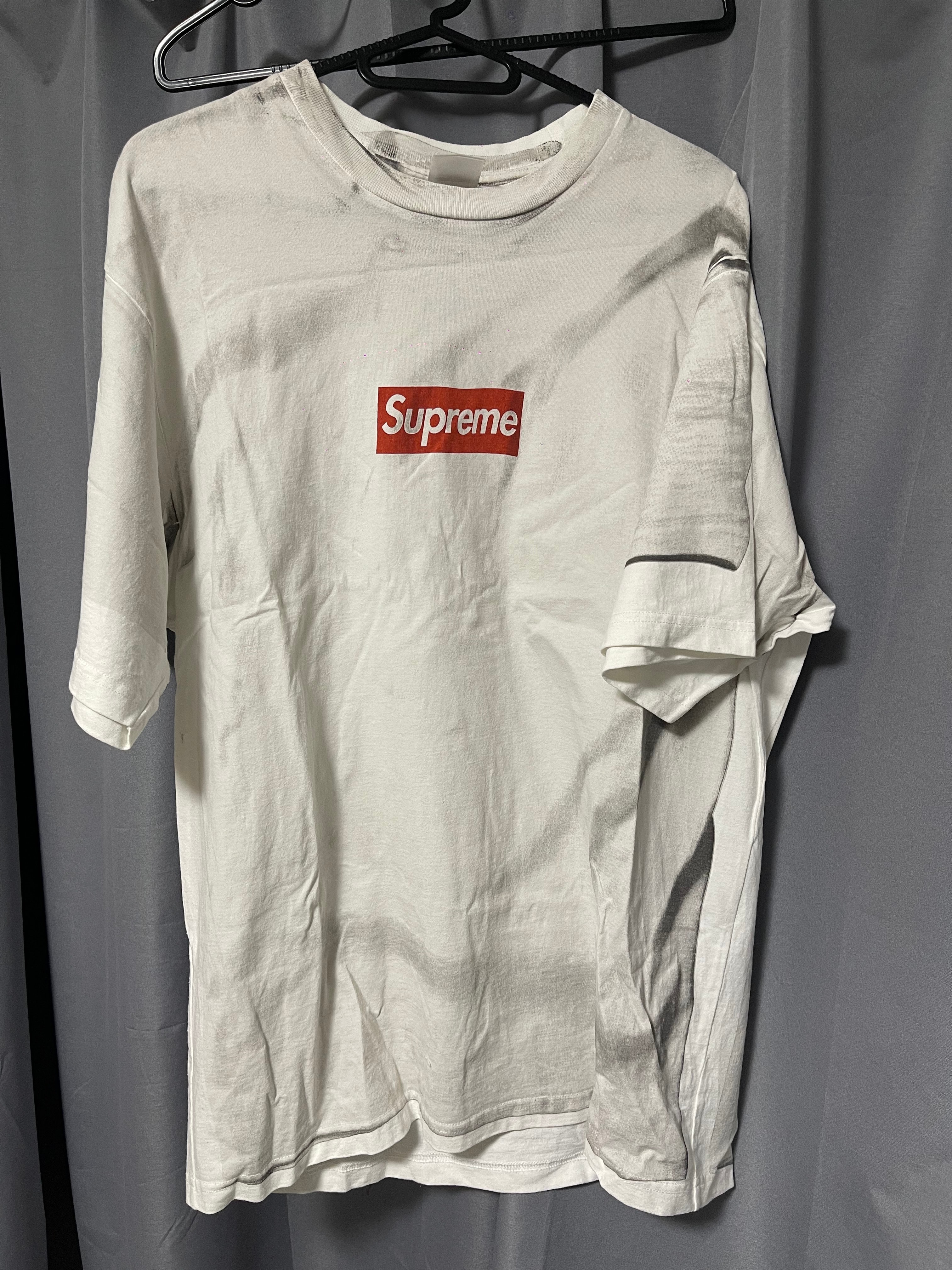 Supreme x MM6 Maison Margiela Box Logo Tee "White"