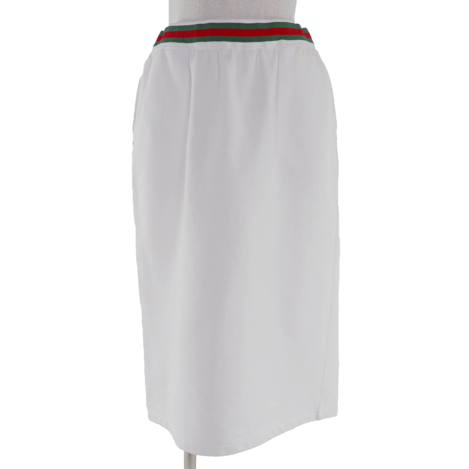 極美品 グッチ スカート ホワイト レディース L 810391