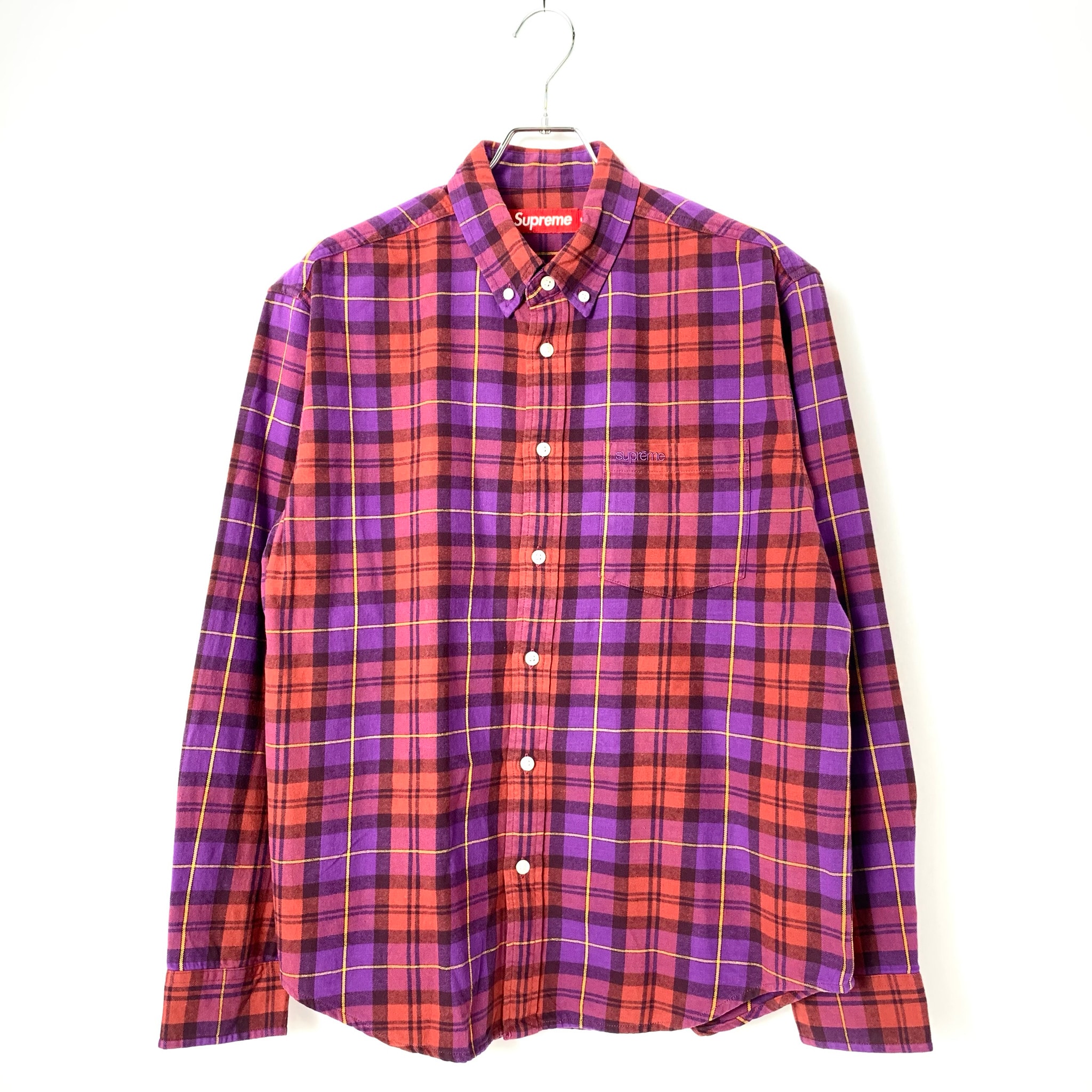 SUPREME 24AW Plaid Flannel shirt purple