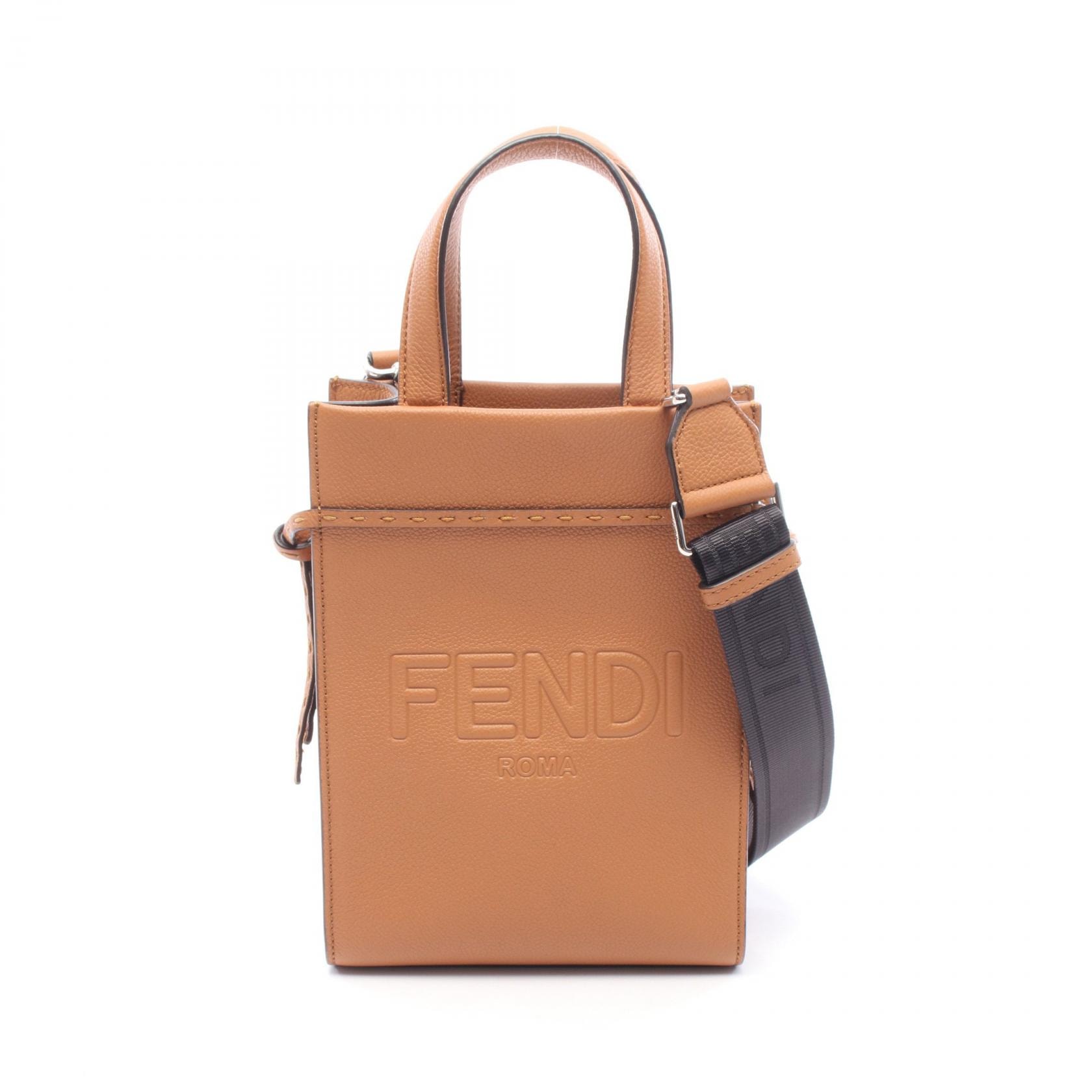 フェンディ FENDI ゴートゥーショッパーS 2WAY トートバッグ バッグ レザー レディース ブラウン系 7VA584 【中古】