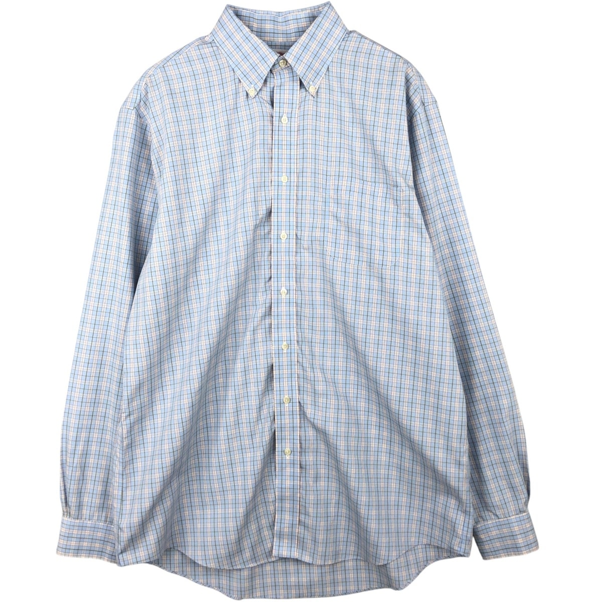 古着 ブルックスブラザーズ Brooks Brothers 346 長袖 ボタンダウンチェックシャツ メンズL相当/eaa622271