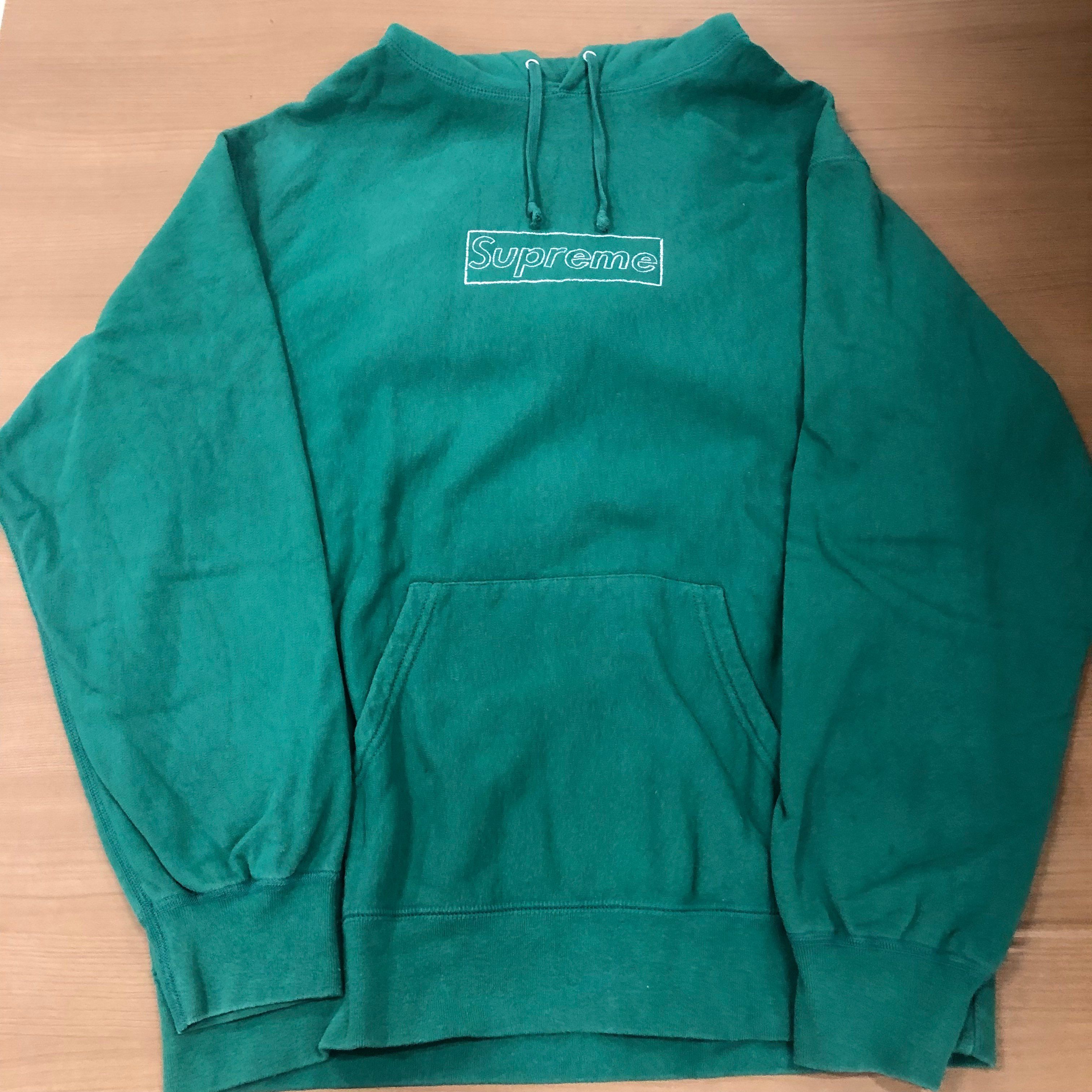 Supreme KAWS Chalk Logo Hooded Sweatshirt "Green"(2021)