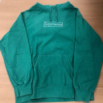 Supreme KAWS Chalk Logo Hooded Sweatshirt "Green"(2021)