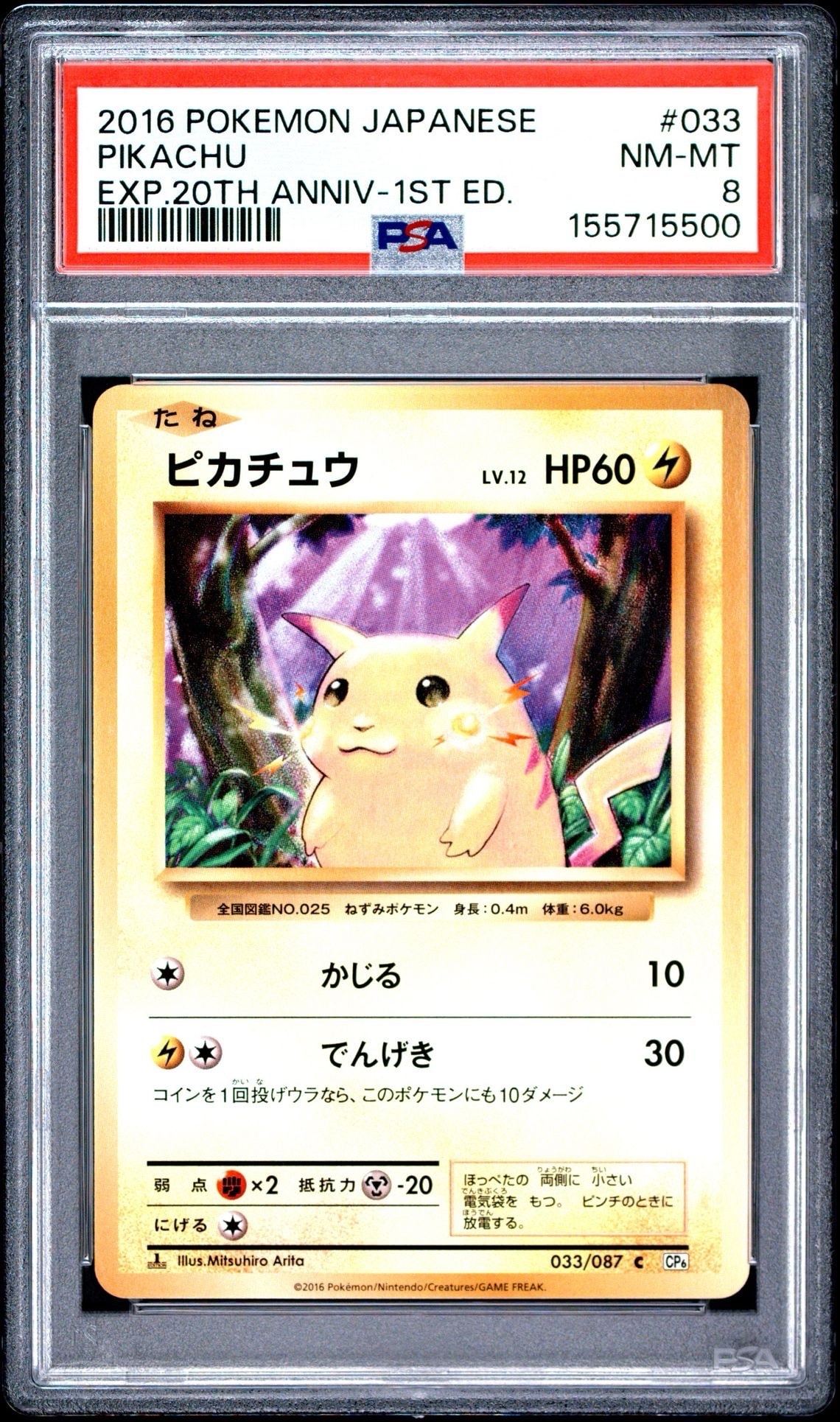 ピカチュウ C :1ED [CP6 033/087](コンセプトパック「ポケットモンスターカードゲーム 拡張パック 20th Anniversary」)